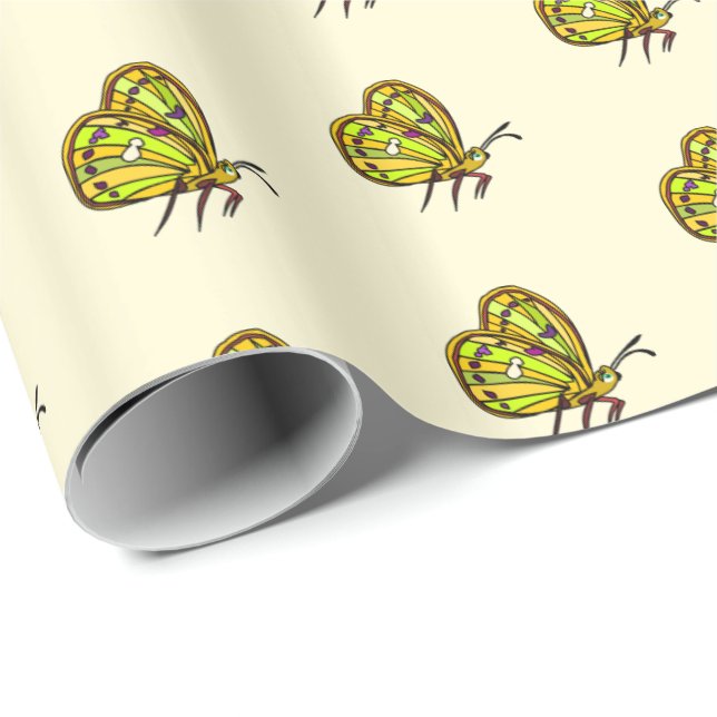 Flying Butterflies Wrapping Paper (Roll Corner)
