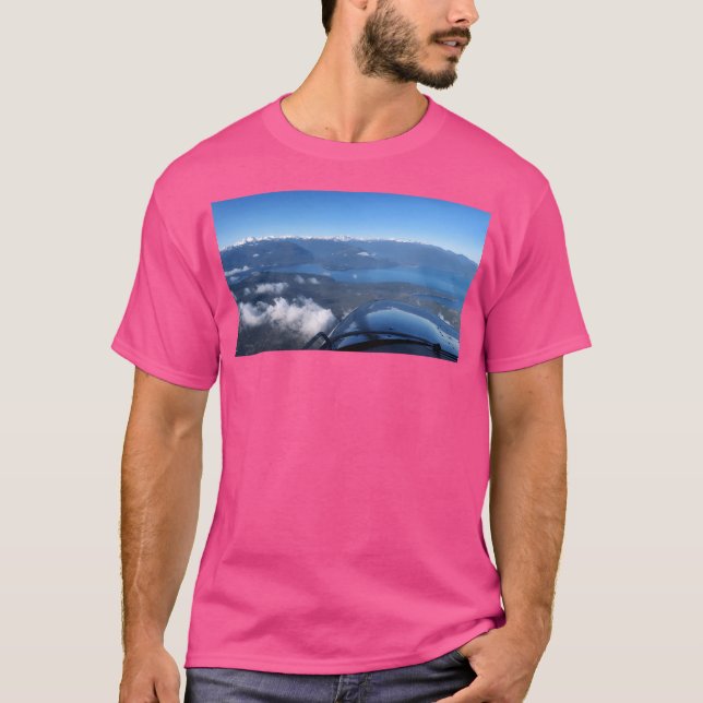 Flying By Olympic Mountains  Long T-Shirt (Front)