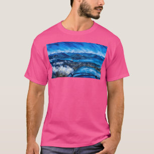 Flying By Olympic Mountains (Pastel) Long T-Shirt