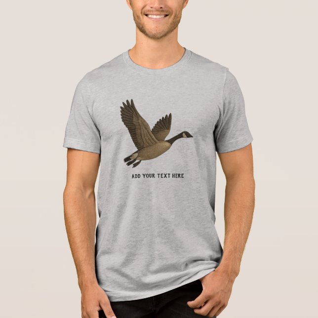 Flying Canada Goose Custom Text Tri-Blend Shirt (Front)