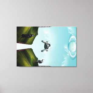 flying car canvas print