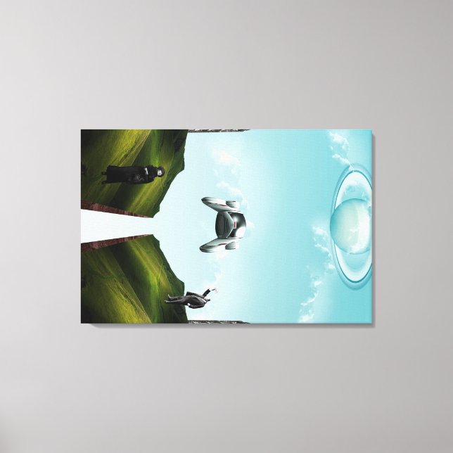 flying car canvas print (Front)