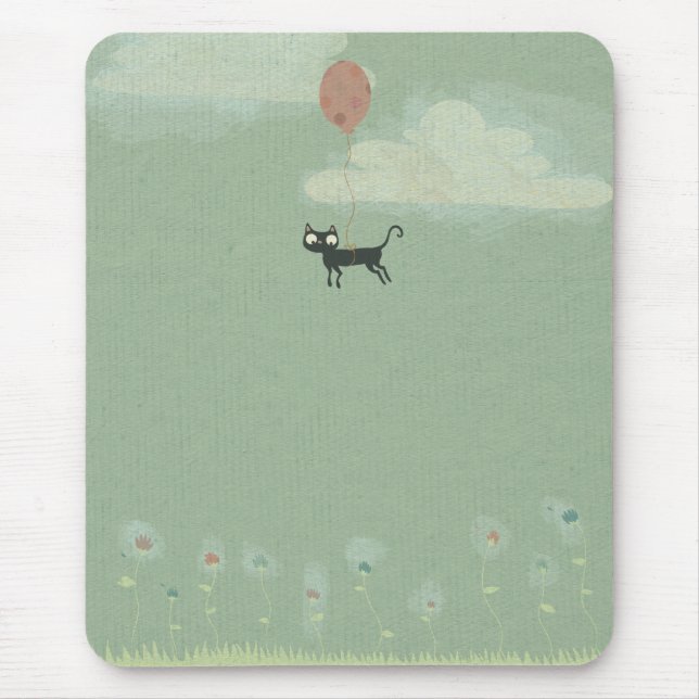 Flying Cat Mouse Pad (Front)