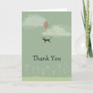 Flying Cat thank you card