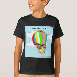 Flying Cats Funny Cartoon T-Shirt