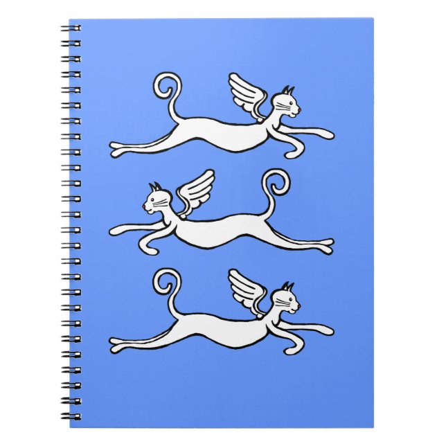 flying  cats spiral notebook (Front)