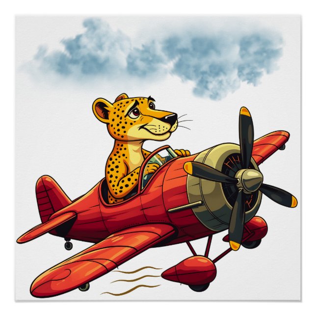 Flying cheetah poster (Front)