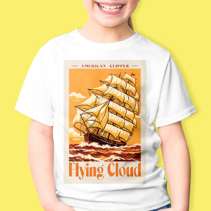 Flying Cloud American Clipper Ship Vintage Poster T-Shirt