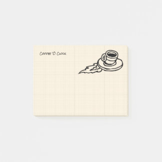 Flying Coffee Latte Drink or Tea Time Post-it Notes