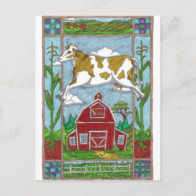 Flying Cow Postcard (Front)