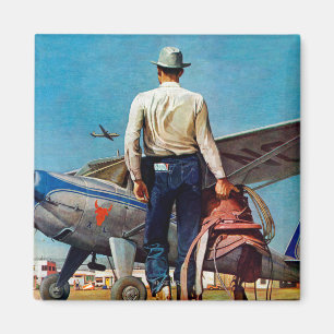 Flying Cowboy by Mead Schaeffer Magnet