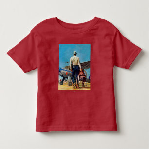 Flying Cowboy by Mead Schaeffer Toddler T-Shirt