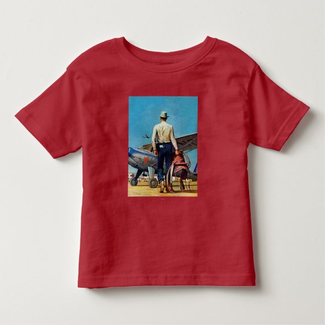Flying Cowboy by Mead Schaeffer Toddler T-Shirt (Front)