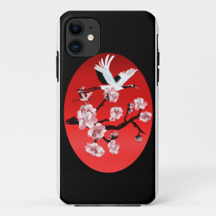 Flying Crane and Sun-(dark) iPhone 5 Case
