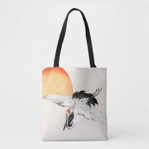 Flying crane by Kōno Bairei Tote Bag