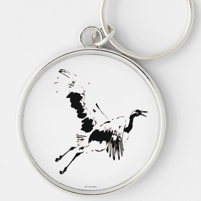 Flying Crane Keychain (Front)