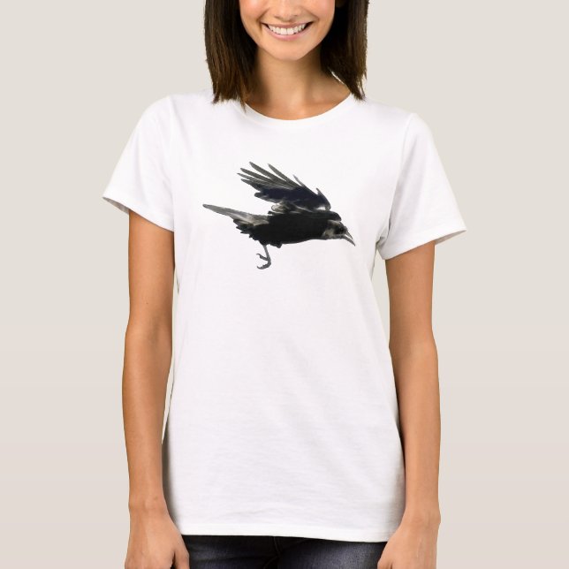 Flying Crow Artistic Corvid-lovers Shirt (Front)