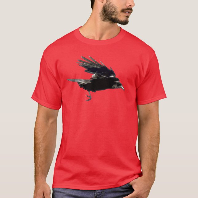 Flying Crow Wildlife Art Shirt (Front)