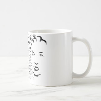 Flying Crows or Face Optical Illusion Coffee Mug