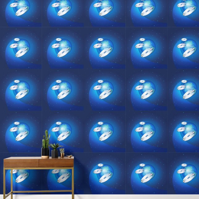 Flying Discs Wallpaper (Hallway)