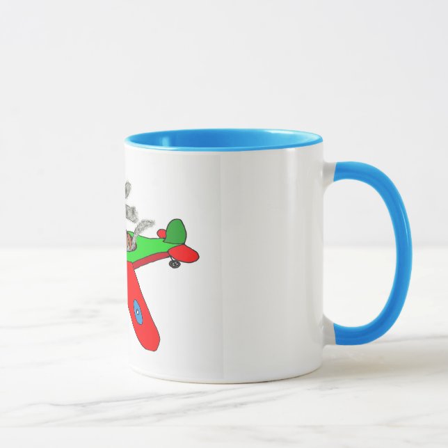 "Flying dog" ,aeroplane Mug (Right)