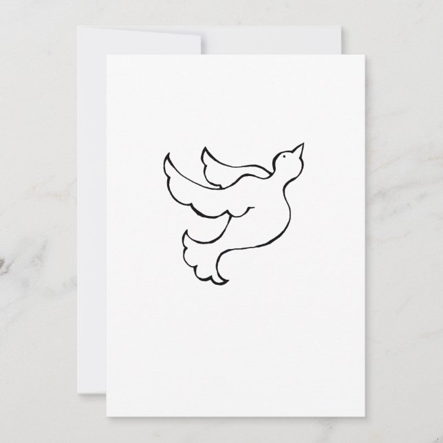 Flying dove hope faith freedom inspirational art announcement (Front)