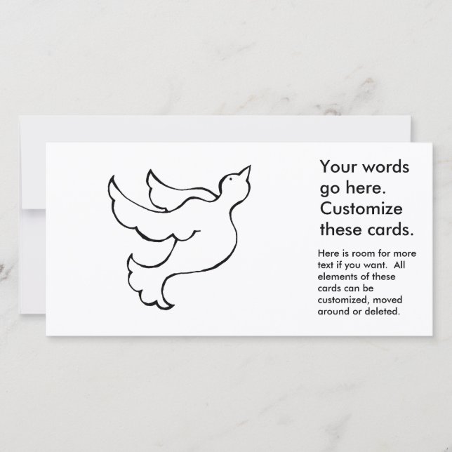 Flying dove hopeful bird fun simple drawing art (Front)