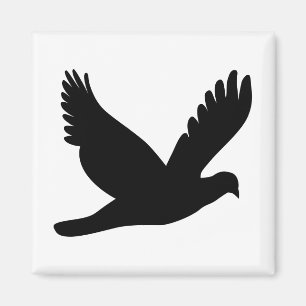 Flying Dove Silhouette Magnet