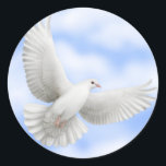 Flying Dove Sticker<br><div class="desc">A flying dove design by illustrator/designer Carolyn McFann of Two Purring Cats Studio. You can customise these items with your own wording at no extra cost if desired,  too!</div>