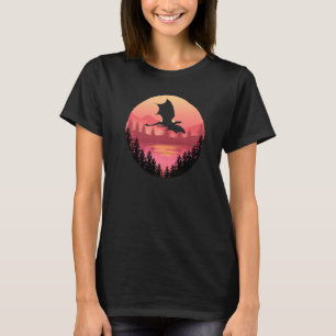Flying Dragon Cool Water Sunset Fantasy Sci Fi Ar T-Shirt