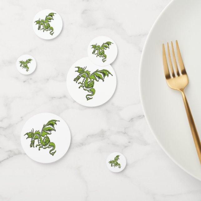 Flying Dragon Design Confetti (Group)