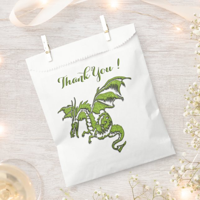 Flying Dragon Design Favour Bags (Clipped)