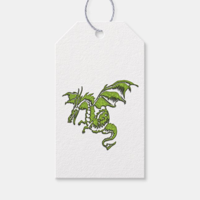 Flying Dragon Design Gift Tags (Front)