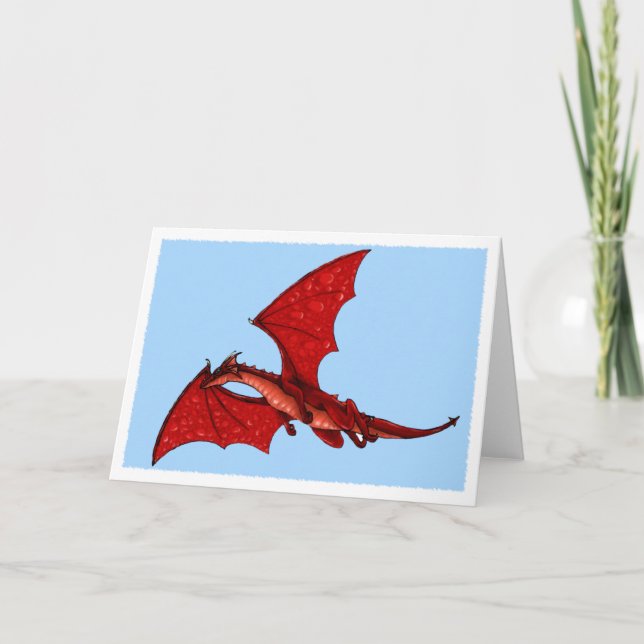 Flying dragon greeting card (Front)
