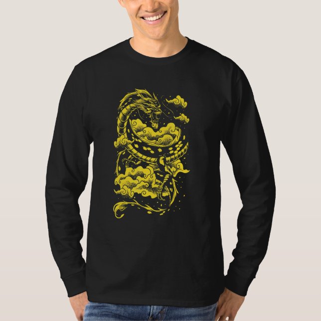 Flying Dragon Mythical Creature Chinese Dragon T-Shirt (Front)