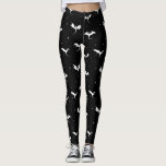 Flying dragons and stars on black background leggings<br><div class="desc">Flying dragons and stars on black background</div>