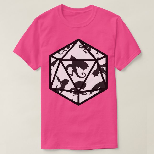 Flying Dragons D20 T-Shirt (Design Front)