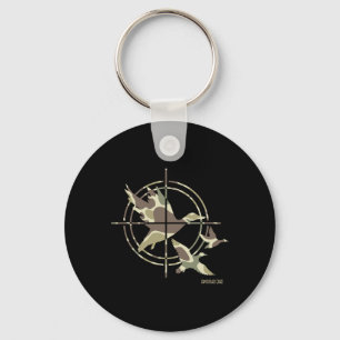 Flying Duck Hunting Camouflage Camo Ducks Hunting Key Ring