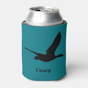 Flying Duck Hunting Themed Personalised Can Holder Cooler