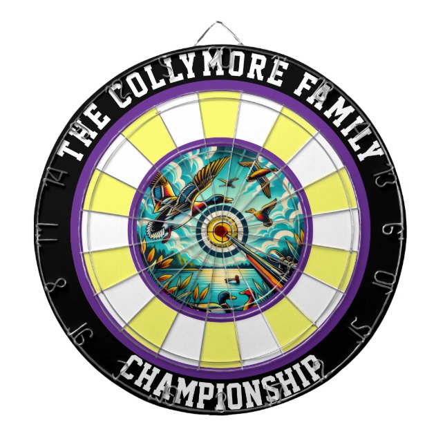 Flying Ducks Rustic Wall Decor Dartboard (Front)