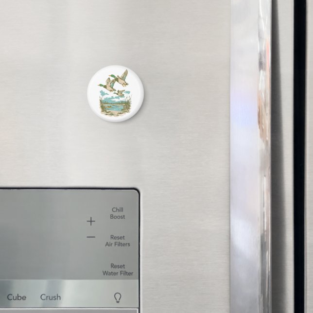 Flying Ducks Wetland Wildlife Nature Hunting Outdo Magnet (In Situ (Fridge))