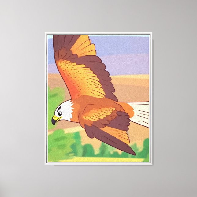 Flying eagle canvas print (Front)
