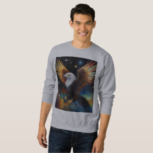 Flying Eagle Colourful Cosmic Art, Sweatshirt