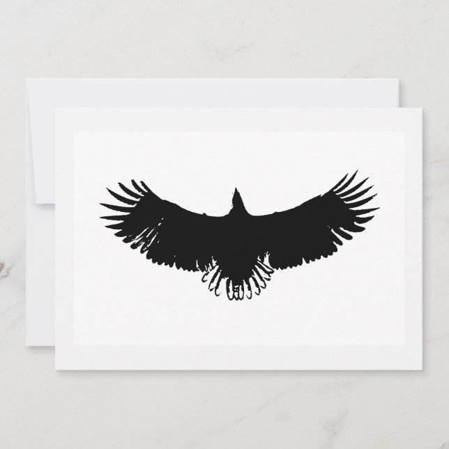 Flying Eagle Silhouette Invitation (Front)