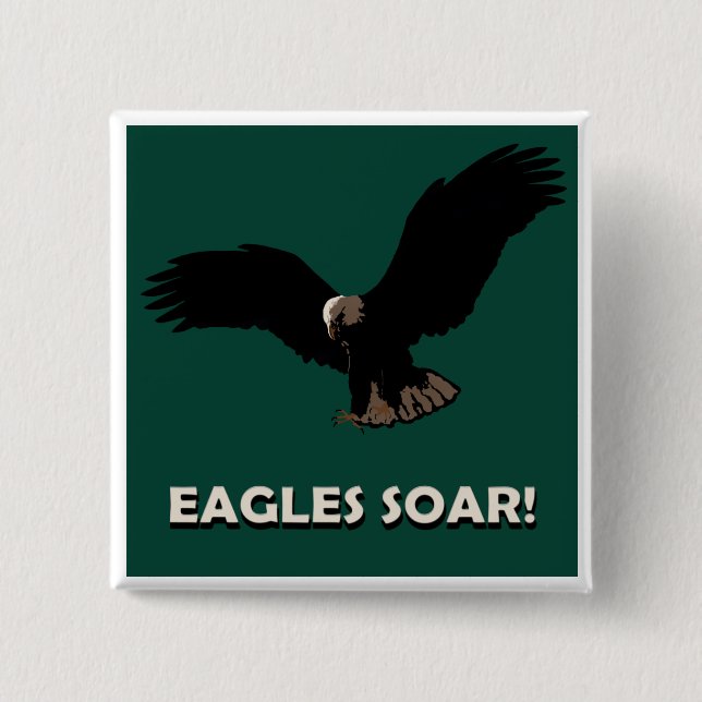 Flying Eagle Square 15 Cm Square Badge (Front)