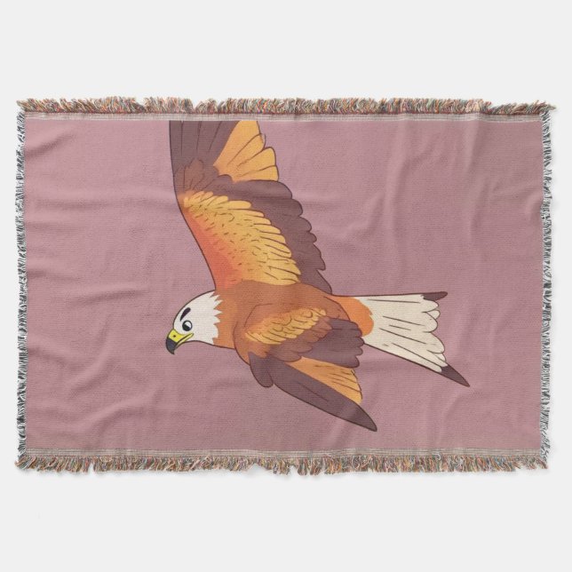 Flying Eagle Throw Blanket (Front)