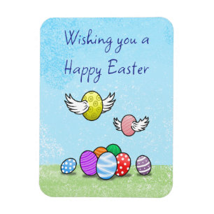 Flying Easter Eggs Magnet