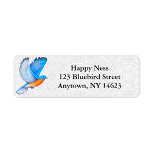 Flying Eastern Bluebird Address Labels