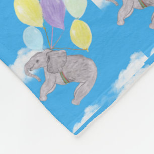 Flying Elephant Cute  Fleece Blanket