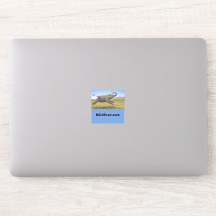 Flying Elephant Laptop Sticker from NC4Ever.com